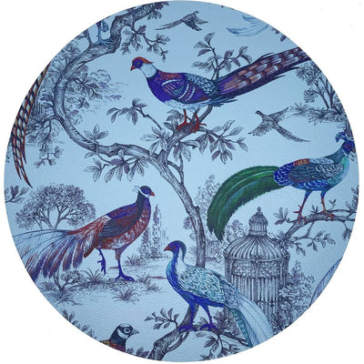 Pheasant Fall Sauvage Wedgewood 16" Round Pebble Placemat, Set of 4 - nicolettemayer.com