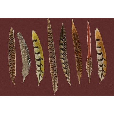 Pheasant Feathers Porto 17.5 "x12" Rectangle Pebble Placemats, Set of 4 - nicolettemayer.com