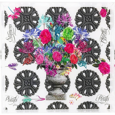 Pistal Metal Bouquet 18X18 Acrylic Tray - nicolettemayer.com