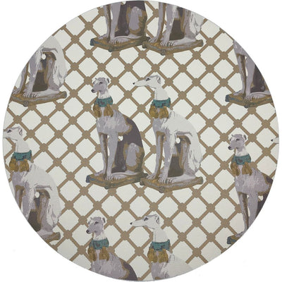 Regal Greyhound Luxe 16" Round Pebble Placemats, Set Of 4 - nicolettemayer.com