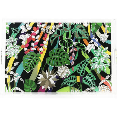 Sabi Jungle Black 22.5X14.5 Acrylic Tray - nicolettemayer.com