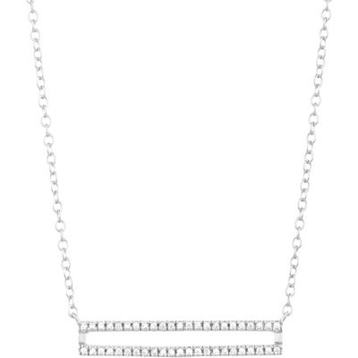 Set the bar necklace in sterling silver