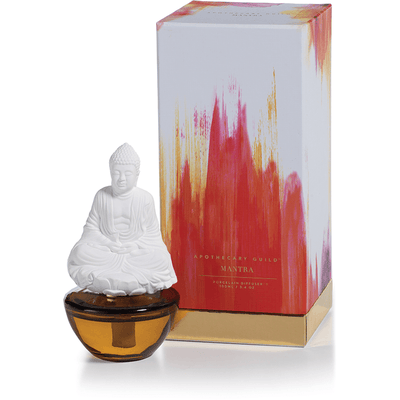 Mantra Buddha Porcelain Diffuser, Peppered Smoke - MARCUS