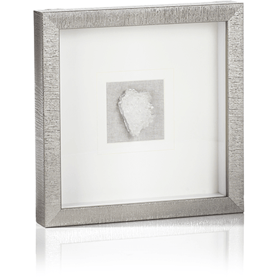 Muzo Silver Framed Crystal Wall Decor, 12 x 12 - MARCUS