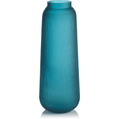 Exuma Handmade Blue Glass Vase - MARCUS