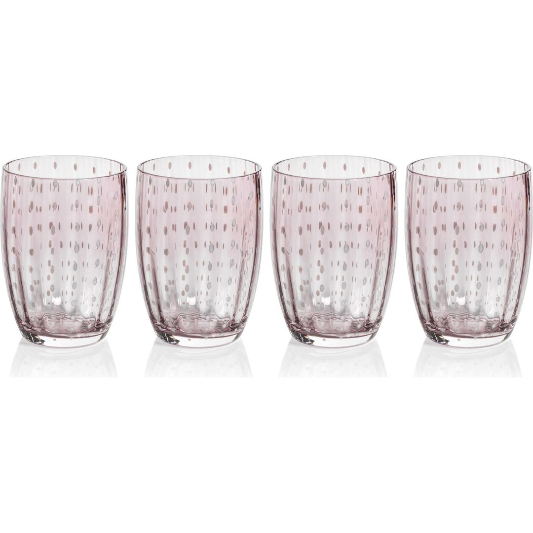 Barletta Bubble Tumbler Glasses Set of 4 by Zodax