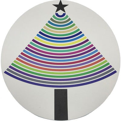 CHRISTMAS TREE BRIGHTS 16" ROUND PEBBLE PLACEMAT, SET OF 4 - nicolettemayer.com