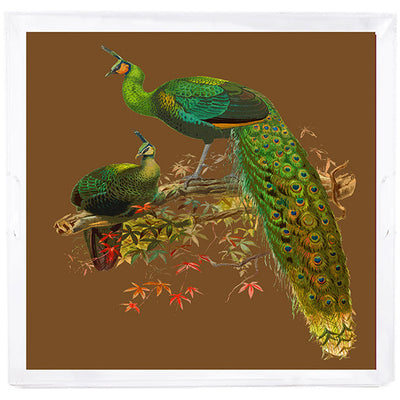 Family Pheasant Brown 18X18 Acrylic Tray - nicolettemayer.com