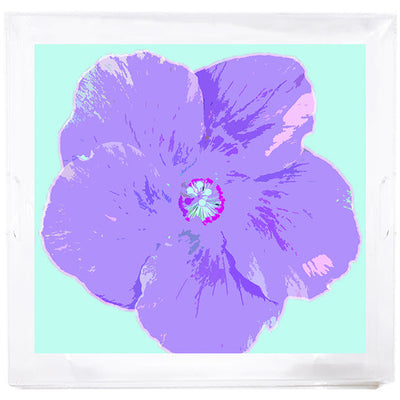 Hibiscus Wander 18x18 Acrylic Tray - nicolettemayer.com