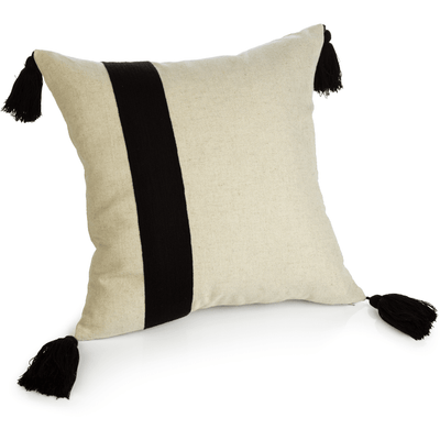 Positano Embroidered Throw Pillow with Tassels, 18" x 18" - MARCUS