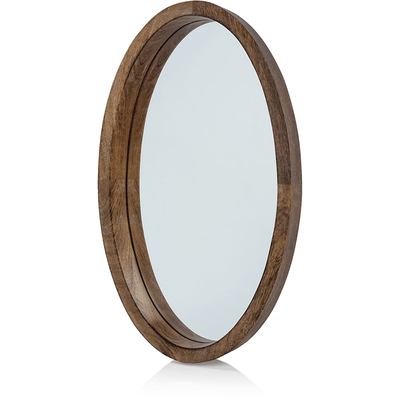 Legacy Oval Mango Wood Wall Mirror / Tray - MARCUS