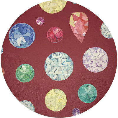 Jewel Red 16" Round Pebble Placemats, Set Of 4 - nicolettemayer.com