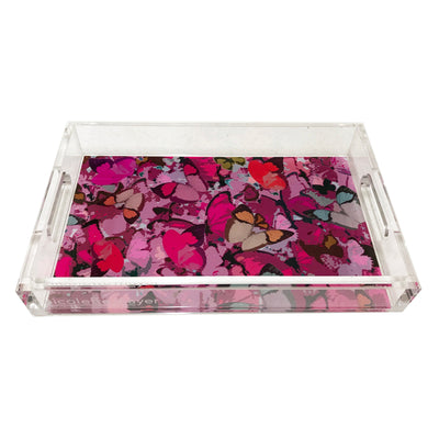 Mariposa Pink Acrylic Vanity Tray 12.25X7.75 - nicolettemayer.com