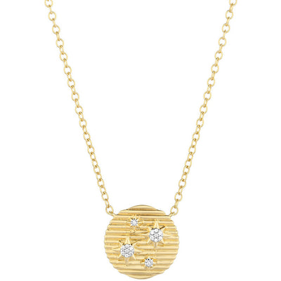 Sparkling skies necklace in yellow gold