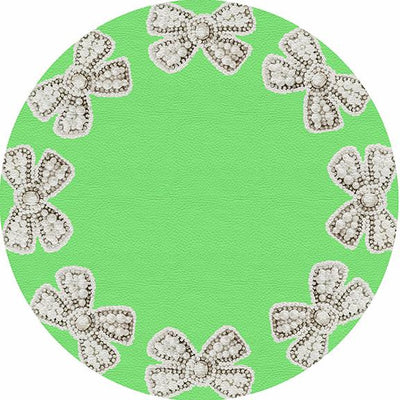 Pearl Bow Colony 16" Round Pebble Placemat Set of 4 - nicolettemayer.com