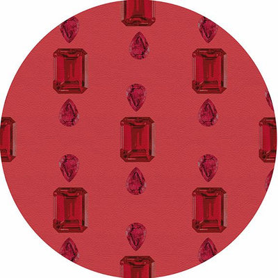 Gem Rubys Crimson 16" Round Pebble Placemat Set of 4 - nicolettemayer.com