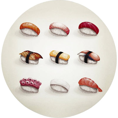 Sushi Town 16" Round Pebble Placemats, Set Of 4 - nicolettemayer.com