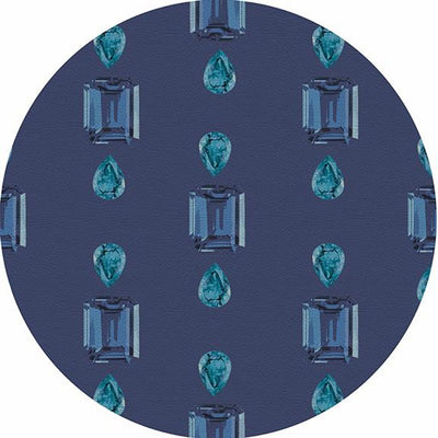 Gem Sapphires Blue 16" Round Pebble Placemat Set of 4 - nicolettemayer.com