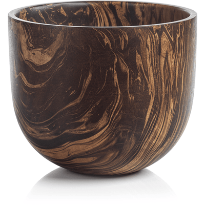 Vinceta Marbleized Straight Sided Mango Wood Bowl - MARCUS