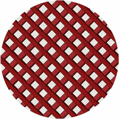 Timothy Corrigan Jardin Francais Red 16" Round Pebble Placemat Set of 4 - nicolettemayer.com