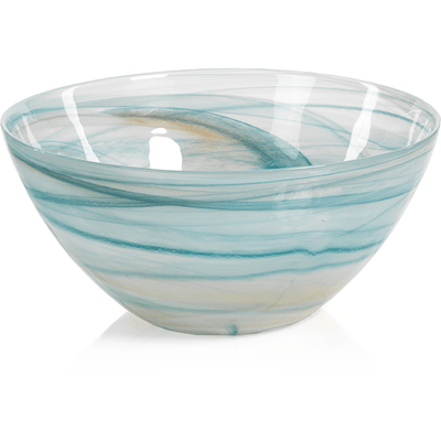 Lagoon 5.75-Inch Tall Alabaster Glass Bowls, Set of 2 - MARCUS