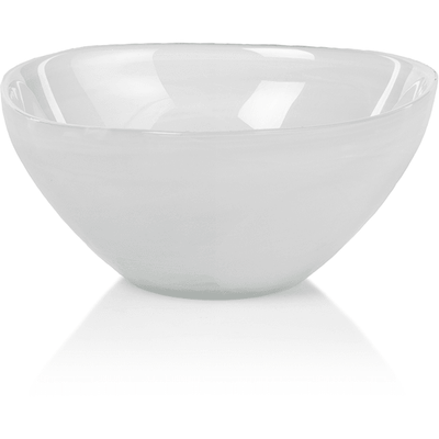 Monte Carlo Small White Alabaster Glass Bowls, Set of 6 - MARCUS