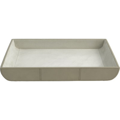 curved corner tray in light grey