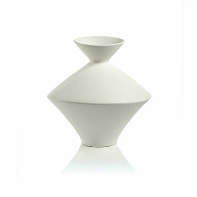 Boras 13.75" Tall White Stoneware Vase - MARCUS