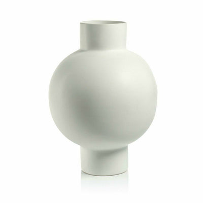 Falun 18" Tall White Stoneware Vase - MARCUS