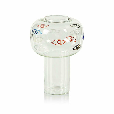 Tabuk 9.5" Tall Evil Eye Glass Vase - MARCUS