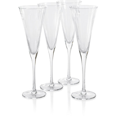 Cesena Optic Champagne Flutes, Set of 4