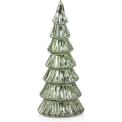 Lior 8.25" LED Glass Tabletop Holiday Trees, Set of 4