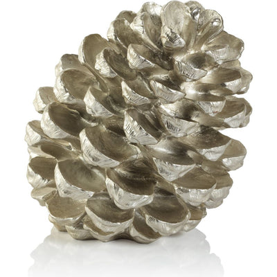 Silver Decorative Slanting Pinecone Figurine