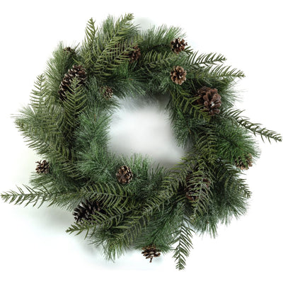 2-Piece Set Douglas Fir with Pine Cones 31.5-Inch Wreath