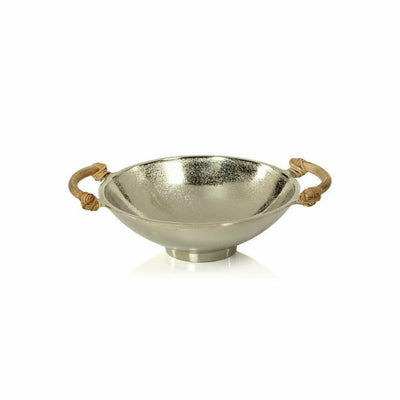 Shur Aluminum Bowl with Rattan Handles - MARCUS