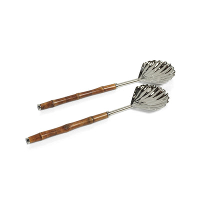 Treviso Bamboo and Nickel Server Set