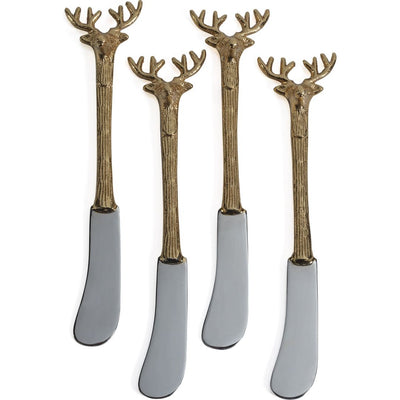 Peura Stag's Head  Butter Knives, Set of 4