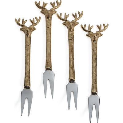 Peura Stag's Head  Cocktail  / Cheese Forks, Set of 4