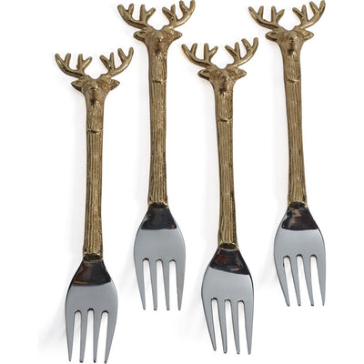 Peura Stag's Head Hors d 'Oeuvre  Forks, Set of 4