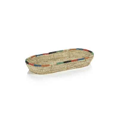Bizerte Coiled Raffia Oval Baskets, Set of 2