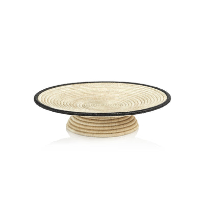 Matera 18.5" Diameter Coiled Abaca Footed Tray 
