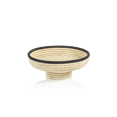 Matera 12.5" Diameter Coiled Abaca Footed Small Bowl 