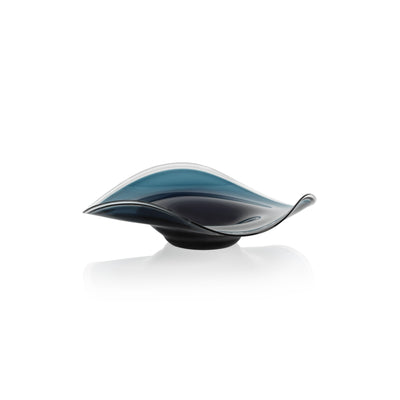 Vellerti Blue Wave Glass Bowl