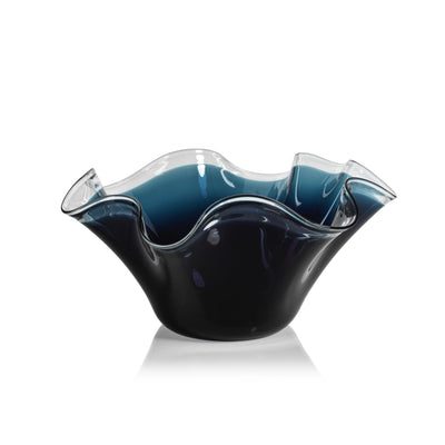 Vellerti 9.25 Tall Wave Glass Bowl