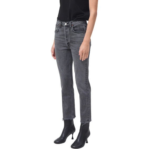 AGOLDE Riley High Rise Straight deals Crop jeans in Whiplash 29